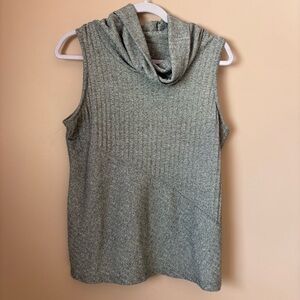 💚Time and Tru Gray Cowl Neck Sleeveless Sweater